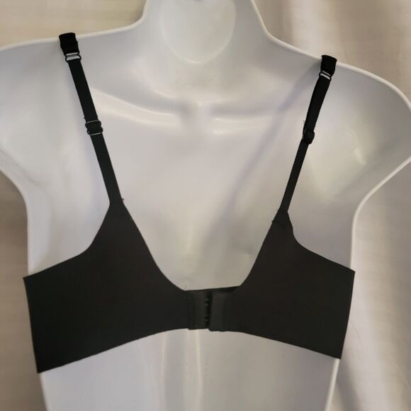 34A AUDEN Womens Black Plunging Padded Underwire Back Closure Push-Up Bra 3D - Picture 5 of 10